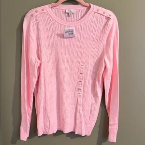Kim Rogers Light Pink Cable Knit Sweater